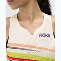 Футболка для бігу жіноча HOKA Race Day Singlet alabaster flare 4