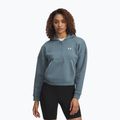 Кофта жіноча Under Armour Rival Fleece Piped HZ Hoodie jasper blue/white