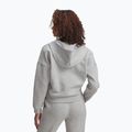 Жіноча толстовка Under Armour Rival Fleece Piped HZ Hoodie модний сірий світлий меланж/білий 2