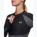 Лонгслів для тренувань жіночий Under Armour HeatGear Rib 1/4 Zip black/castlerock/white 3