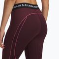 Легінси для тренувань жіночі Under Armour ColdGear Textured dark maroon/fuchsia dusk/white 4