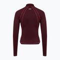 Футболка жіноча Under Armour ColdGear Textured 1/2 Zip dark maroon/fuchsia dusk/metallic silver 2