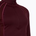 Футболка жіноча Under Armour ColdGear Textured 1/2 Zip dark maroon/fuchsia dusk/metallic silver 3