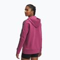Кофта жіноча Under Armour Icon Fleece Taped Hoody fuchsia dusk/white 2