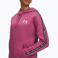 Кофта жіноча Under Armour Icon Fleece Taped Hoody fuchsia dusk/white 3