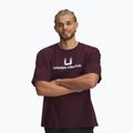 Футболка чоловіча Under Armour Logo Heayweight dark maroon/white