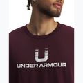 Футболка чоловіча Under Armour Logo Heayweight dark maroon/white 3