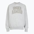 Кофта жіноча Under Armour Rival Fleece Varsity Crew halo gray light heather/expedition green 3