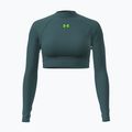 Лонгслів для тренувань жіночий Under Armour HeatGear Crop Mock rack green/hyper green
