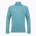 Лонгслів чоловічий Under Armour Tech Textured 1/2 Zip boundless blue/black
