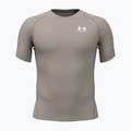 Футболка для тренувань чоловіча Under Armour HG Armour Comp timberwolf taupe/white