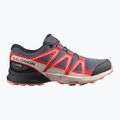 Кросівки для бігу дитячі Salomon Speedcross Waterproof grisaille/hushed violet/rouge red 8
