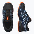 Кросівки для бігу дитячі Salomon Speedcross Waterproof dark navy/dark blue/red orange 8