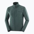 Кофта трекінгова чоловіча Salomon Essential Lighwarm Full Zip green gables 3