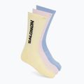 Шкарпетки Salomon Everyday Crew 3 pack brunnera blue/dusty yellow/icy pink