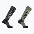 Шкарпетки лижні Salomon S/Access 2-Pack anthracite/deep lichen green