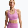 Бюстгальтер для тренувань Nike Swoosh Medium Support light magenta/white