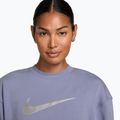 Кофта для тренувань жіноча Nike Pro Dri-Fit Crew Neck iron purple/metallic silver/white 3