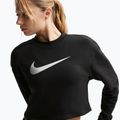 Кофта для тренувань жіноча Nike Pro Dri-Fit Crew Neck black/metallic silver/white