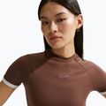 Футболка жіноча Nike Gloss Fitted Top light chocolate 5