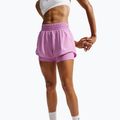 Шорти для бігу жіночі Nike One Dri-FIT 2IN1 light magenta/white