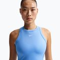 Футболка жіноча Nike One Fitted Dri-Fit Cropped Tank thunder university blue/white 4