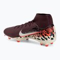 Кросівки футбольні чоловічі Nike United Mercurial Superfly 10 Academy MG burgundy crush/metallic silver 3
