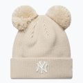 Шапка зимова жіноча New Era Double Pom Beanie New York Yankees stone