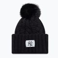 Шапка зимова жіноча New Era Cable Wide New York Yankees black
