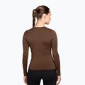 Лонгслів для тренувань жіночий Nike One Fitted cacao wow/white 2