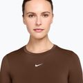 Лонгслів для тренувань жіночий Nike One Fitted cacao wow/white 3