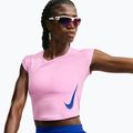 Футболка для бігу жіноча Nike Tempo Swoosh Run Dri-Fit pink rise/pink rise/old royal 4