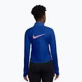 Лонгслів для бігу жіночий Nike Tempo Swoosh Run Dri-Fit 1/4-Zip old royal/pink rise 2