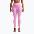 Легінси для тренувань жіночі Nike One pink rise/white