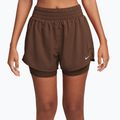 Шорти жіночі Nike One Dri-Fit High-Waisted 3" 2In1 cacao wow/white