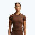 Футболка для тренувань жіноча Nike Pro Seamless Dri-Fit SS cacao wow