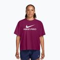 Футболка для тренувань жіноча Nike Pro Dri-Fit Loose true berry/white