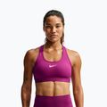 Спортивний бюстгальтер жіночий Nike Swoosh Medium Support true berry/white