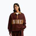 Кофта жіноча Nike Studio Fleece Medium Weight mystic dates/light british tan/sail