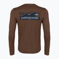 Лонгслів чоловічий Patagonia Cap Cool Daily Boardshort Logo LS berm brown - light berm brown x-dye 2