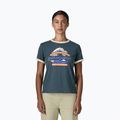 Футболка жіноча Patagonia Great Waves Ringer Tee summit blue