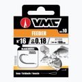 Поводок для methody VMC Feeder петля гачок + волосінь 10 шт. black nickel 1700510