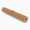 Килимок для тренувань Sveltus Cork Yoga natural/ lilac 6