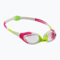 Окуляри для плавання дитячі arena Spider lime fuchsia/white clear
