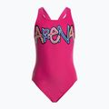Дитячий злитий купальник Arena Sparkle L фрезія троянда/манго