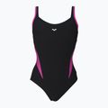 Купальник суцільний жіночий Arena Agate Strap Back One Piece black/rose violet 6