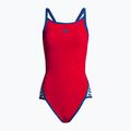 Купальник суцільний жіночий Arena Team Stripe Super Fly Back One Piece fluo red/royal