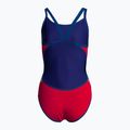 Купальник суцільний жіночий Arena Team Stripe Super Fly Back One Piece fluo red/royal 2