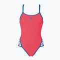 Купальник суцільний жіночий Arena Team Stripe Super Fly Back One Piece fluo red/royal 5