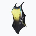 Купальник суцільний жіночий Arena One Placed Print One Piece black/soft green 4